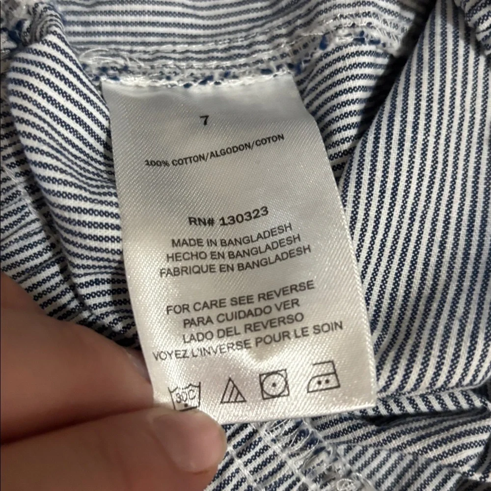 Kids Headquarters Blue Striped Cargo Shorts - Picture 6 of 6